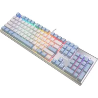 Клавиатура A4Tech Fstyler FS100 Neon (серебристый/голубой) фото 2